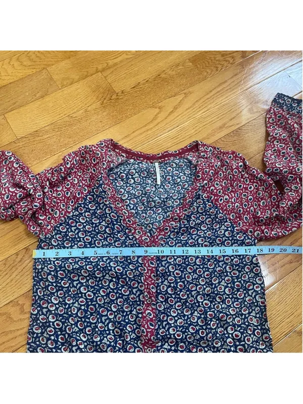 Free People Y2K Leia Floral Jumpsuit Village Country Style Boho Cottagecore Sz S - Image 7