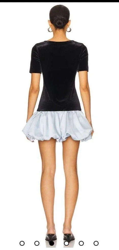 Revolve Juliet Dress Black & Blue - Image 3