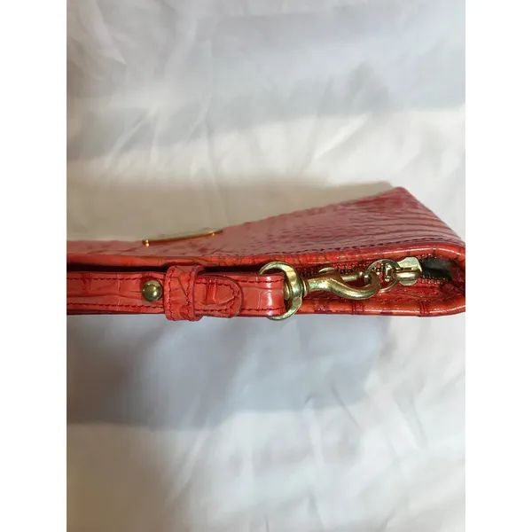 Brahmin Red/Orange Large Clutch/Wristlet with Detachable Strap Wristlet - Image 4