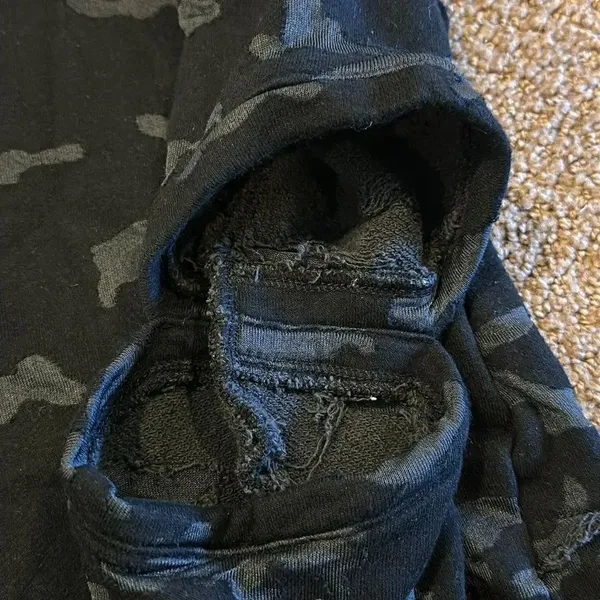 Generation Love Women’s Burnout Distressed Camouflage Hooded Sweatshirt Size S - Image 3