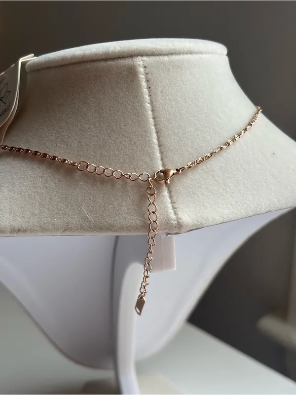 Gold Initial Necklace Letter A Pendant Minimal Dainty Personalized Jewelry - Image 3