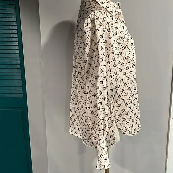 Reiss NWOT Pia Printed Geometric half button up - 2 ($228) - Image 13