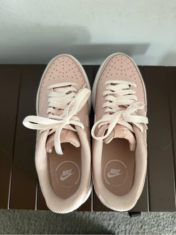 Nike Pink Court Vision Alta Platform Sneakers for Women - Image 4