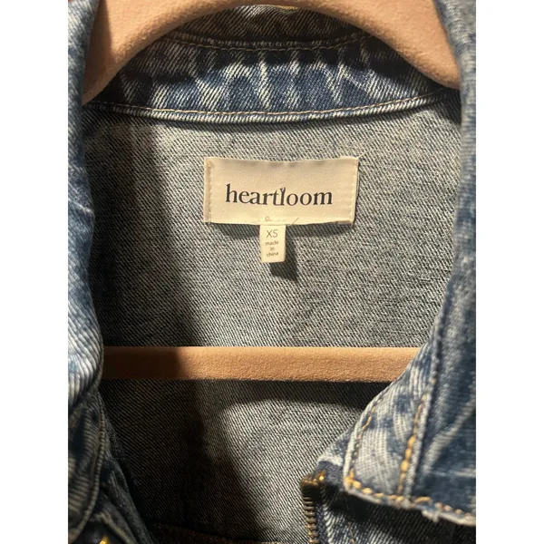 Heartloom Elina Denim Chore Jacket XS Corduroy Cuff Utility Coat - Image 8