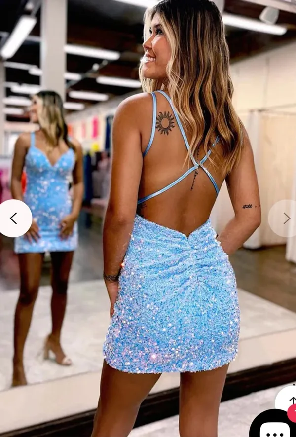 KISSPROM periwinkle Hoco dress - Image 2