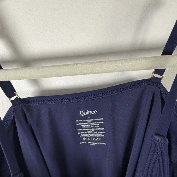 Quince Italian‎ Cami One Piece Swimsuit Deep Navy Blue NEW Womens Small - Image 5