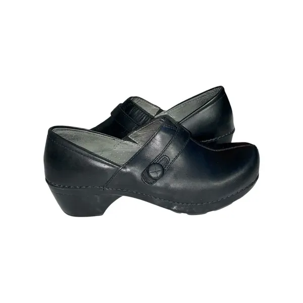 Dansko Women's Solstice Black Leather Slip-Resistant Clog Shoes Size 38 - Image 2