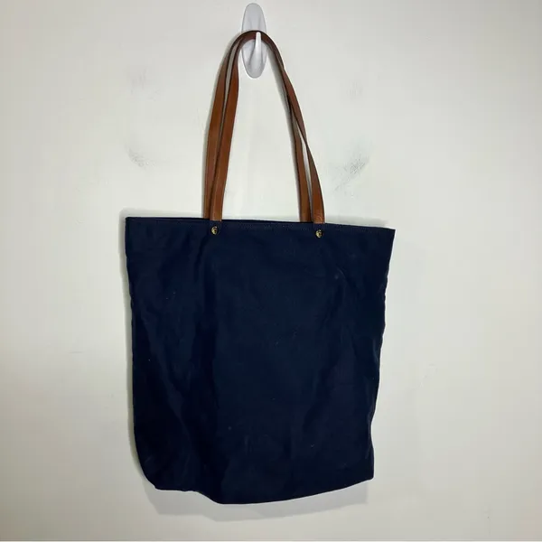 Tommy Bahama Hawaii tote bag navy blue‎ white waves tropical shoulder bag canvas - Image 6