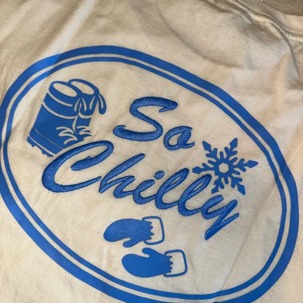 Victoria’s Secret PINK “So Chilly” Beige Logo Tee NWT - Image 3