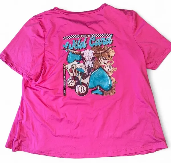 SHEIN Curve Pink Graphic T-Shirt Size 1XL - Image 3
