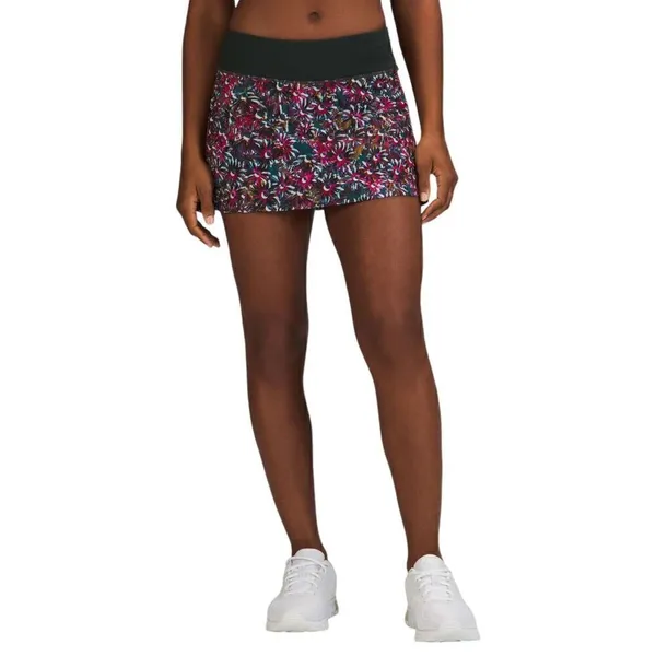 Lululemon Play Off the Pleats Mid-Rise Skirt *Floral Electric/ Rainforest Green - Image 12