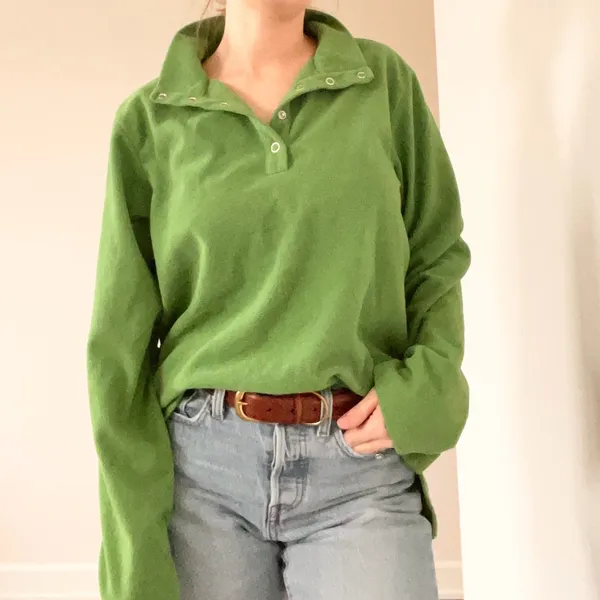 North crest Green Fleece Pullover Size M - Image 2