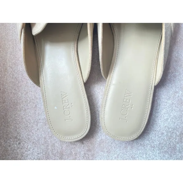 J.Crew Pointed Toe Slip-On Loafers Beige Suede‎ Knotted 9 Preppy Coastal Summer - Image 5