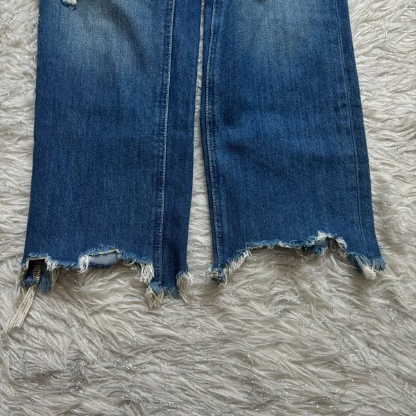 We The Free Free People Blue Women’s Maggie Ripped Straight Leg Jeans Size 25 - Image 13