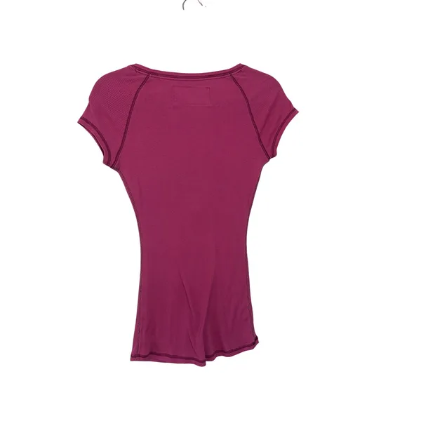 Abercrombie Fitch‎ VTG Womens Ribbed Henley T Shirt Baby Doll Moose Logo Size L - Image 4
