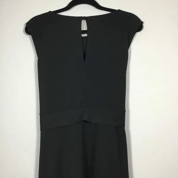 First Love Black Classic‎ Minimalist Asymmetrical Tied Waist Party Mini Dress 1X - Image 6