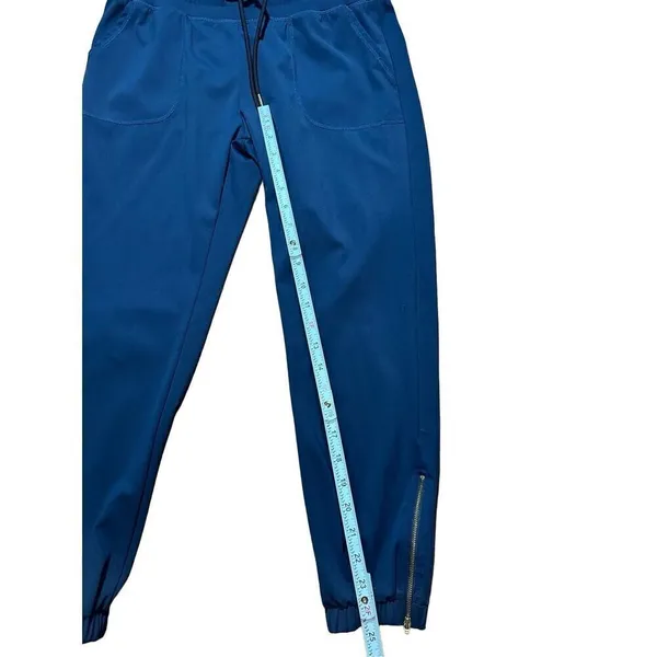 Zyia Active Ankle‎ Zip Jogger Pants Pull On Drawstring Navy Athleisure Women's S - Image 7