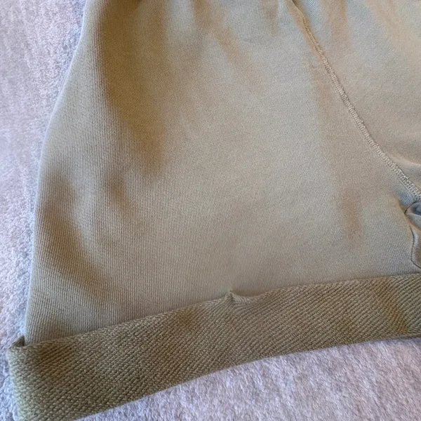 FRAME Pescara Roll‎ Cuff Shorts Womens XS Green Organic Pima Cotton Minimalist - Image 8