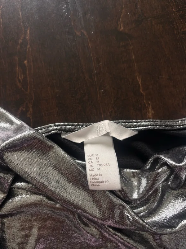 ZARA Metallic Top Silver - Image 2