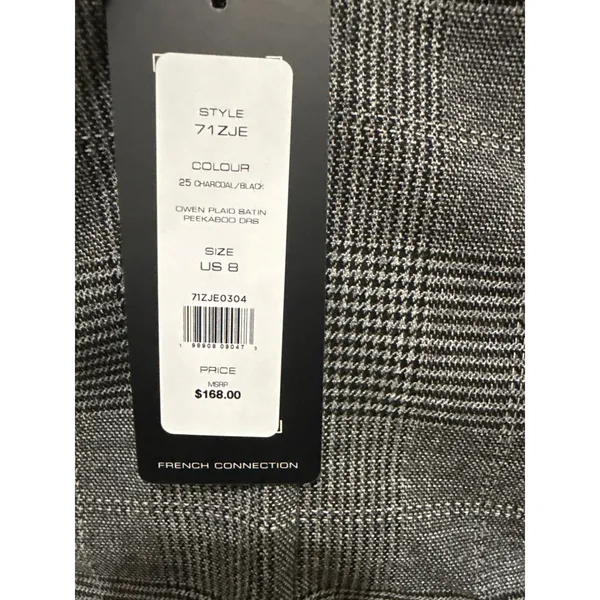 FRENCH CONNECTION Owen Plaid Peekaboo Dress Size 8 - Image 8