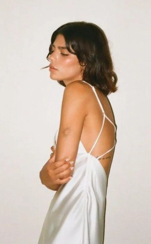 ZARA Dress Mini Satin Lingerie Effect White Wedding Bridal Shower Vacation Summer - Image 4