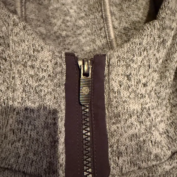 Lululemon Fleece and Thank You Pullover Hoodie Half Zip Heathered‎ Grey Size 6 - Image 4