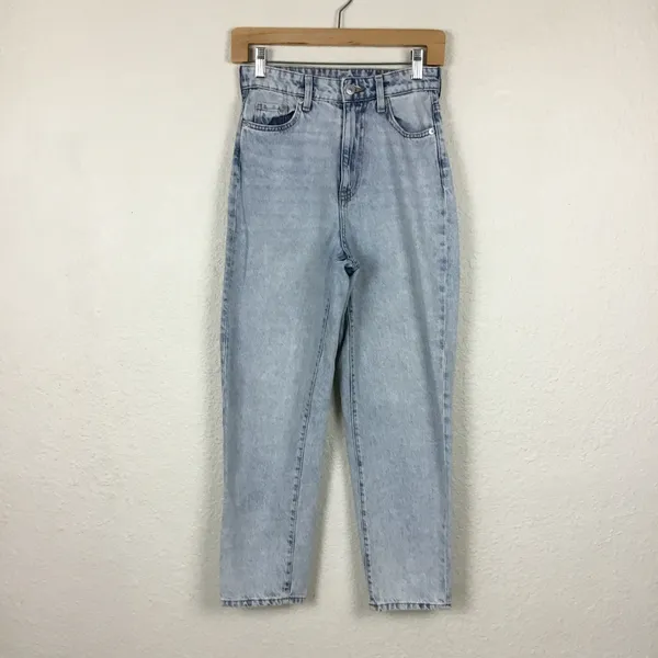 Denim Vintage Women’s Jeans Size 2 Light Blue Washed Cotton High Waisted - Image 3