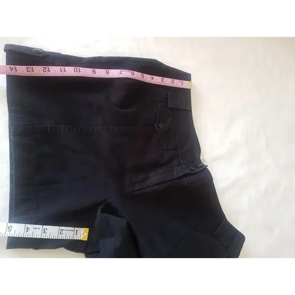 Loft Womens Shorts Size 14 Black Button High Rise Ann Taylor 5" Inseam Cotton - Image 11