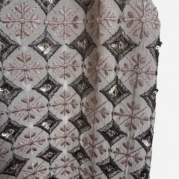 Lucky Brand Boho Sequin Camisole V-Neck Metallic Tank Top - Image 3