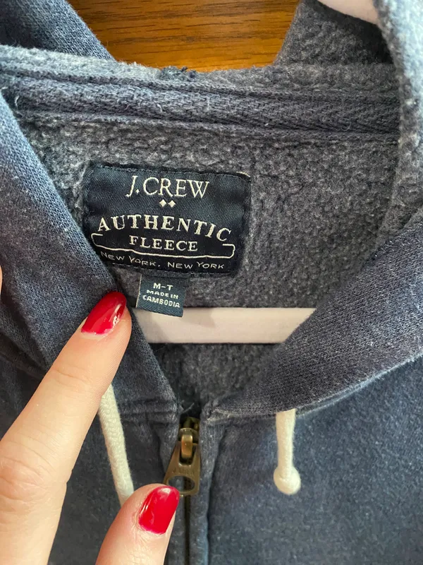 J Crew Navy Zip Up Jacket  - Image 2