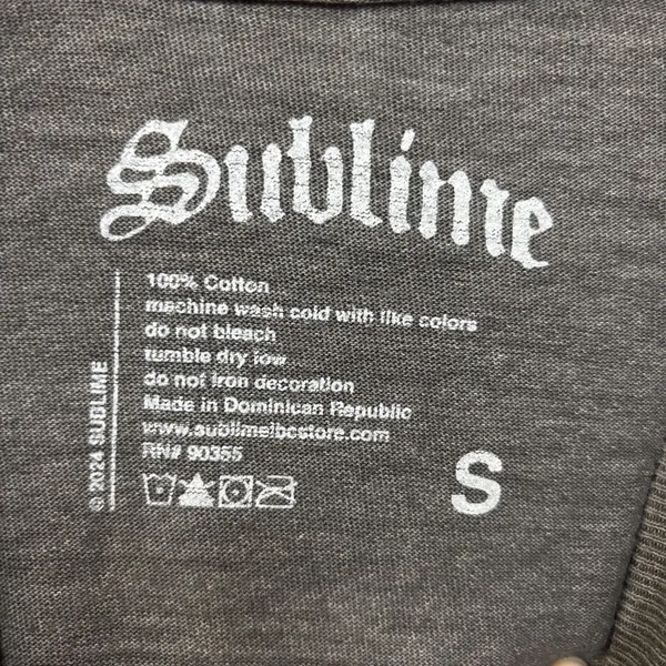 Sublime Sun Logo Gray T- Shirt Small - Image 3