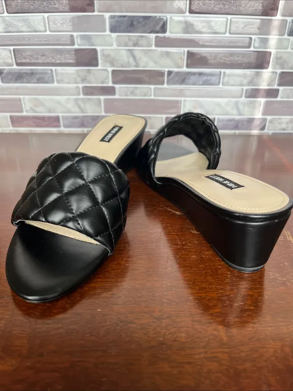 Nine West Lancie3 Quilted Wedge Sandals - Image 6