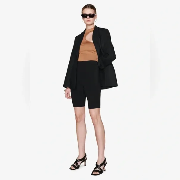 ANINE BING |‎ Toby Short Pull On Elastic Waist Black size Small - Image 3