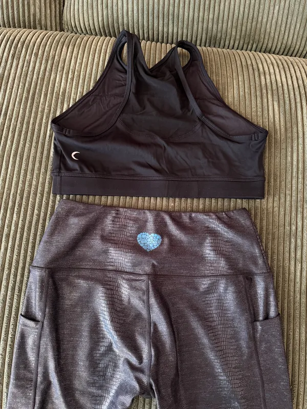 Iridescent Snakeskin Workout Ziya Set Black Size L - Image 3