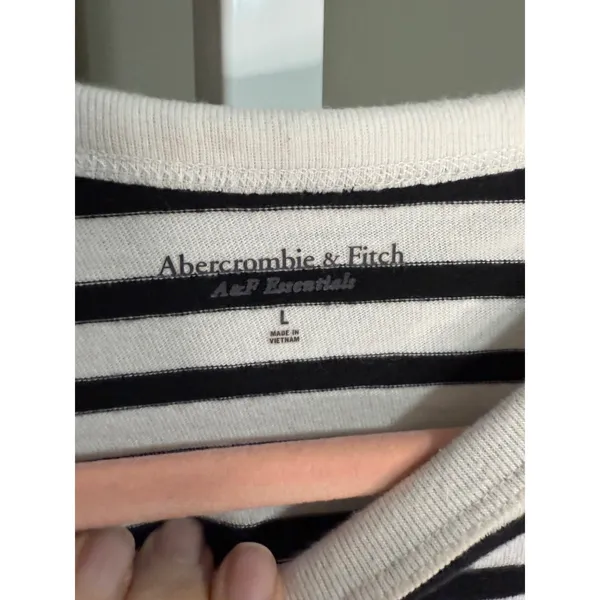 Abercrombie & Fitch Striped Long Sleeve Parisian Chic Indie Top L Coastal French - Image 5