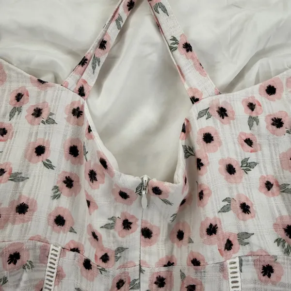 Hutch White Floral Print Dress Size 4 Sleeveless Fit Flare‎ Party Casual - Image 10
