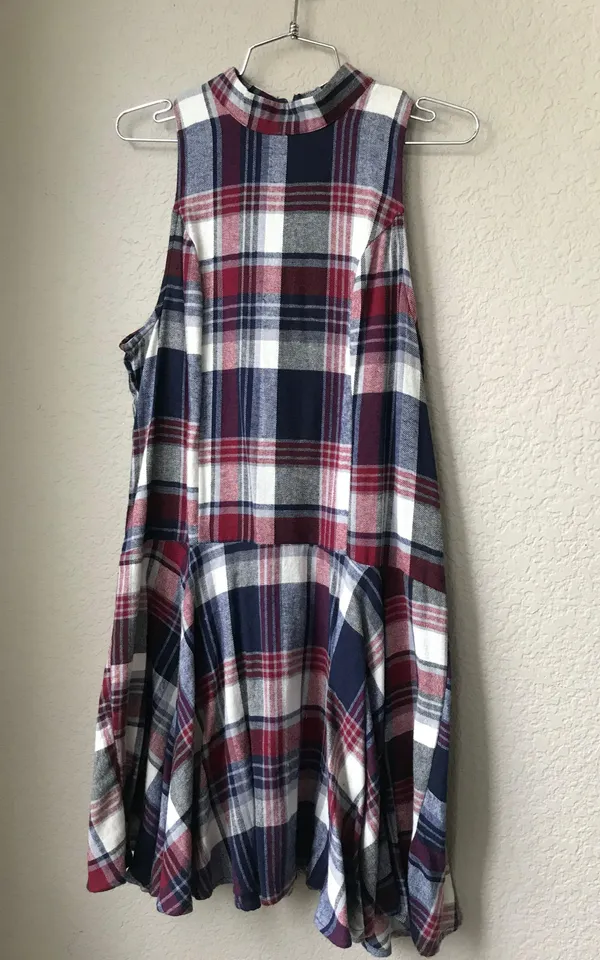 Plaid Mock Dress Size L - Image 2