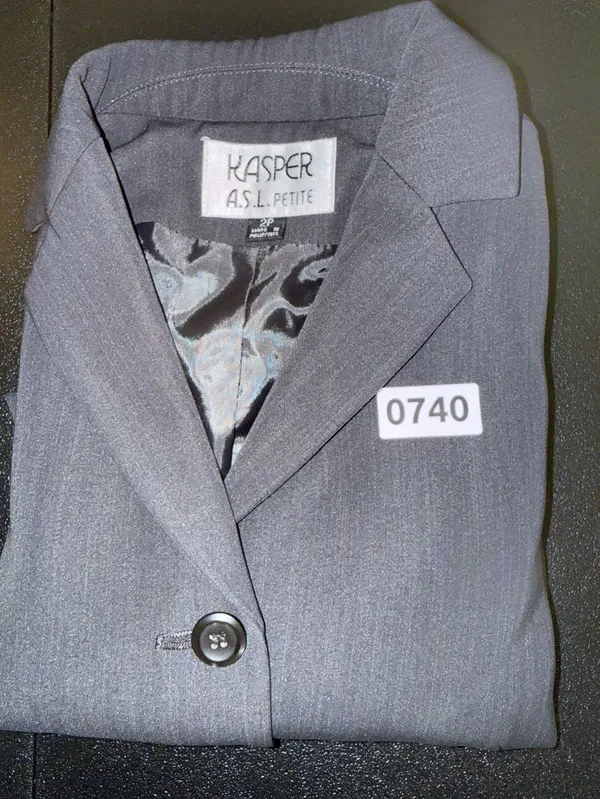 Kasper A.S.L. Petite Gray Blazer Size 2P - Image 8