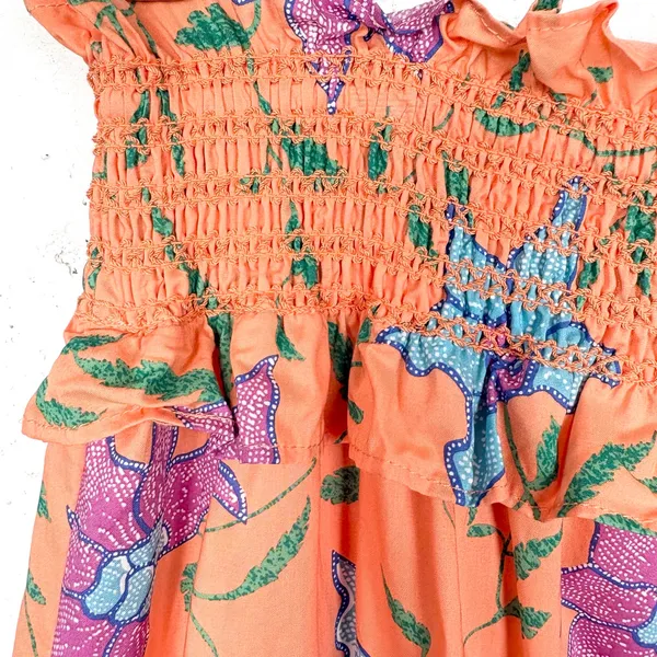 Tuckernuck Hyacinth House Odette Maxi Skirt Floral Multi Orange Size Small - Image 10