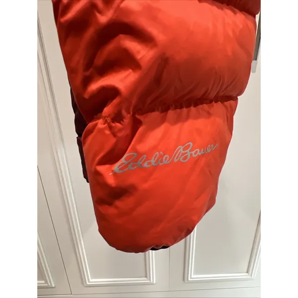 Eddie Bauer 1/4 Snap EB650 Down Puffer Pullover Jacket Women's Medium Retro - Image 5