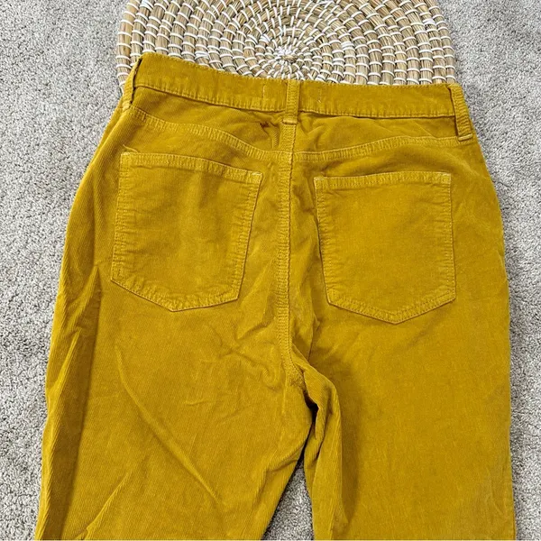 We The Free High Rise Skinny Corduroy Frayed Raw Hem Pants in Mustard Yellow 29 - Image 7