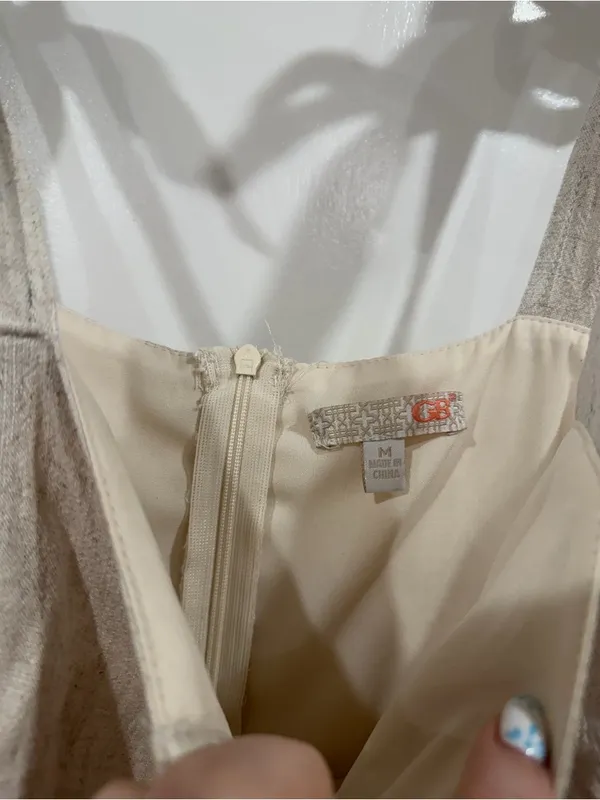 Gianni Bini Cream Zip-Back dress​ - Image 3