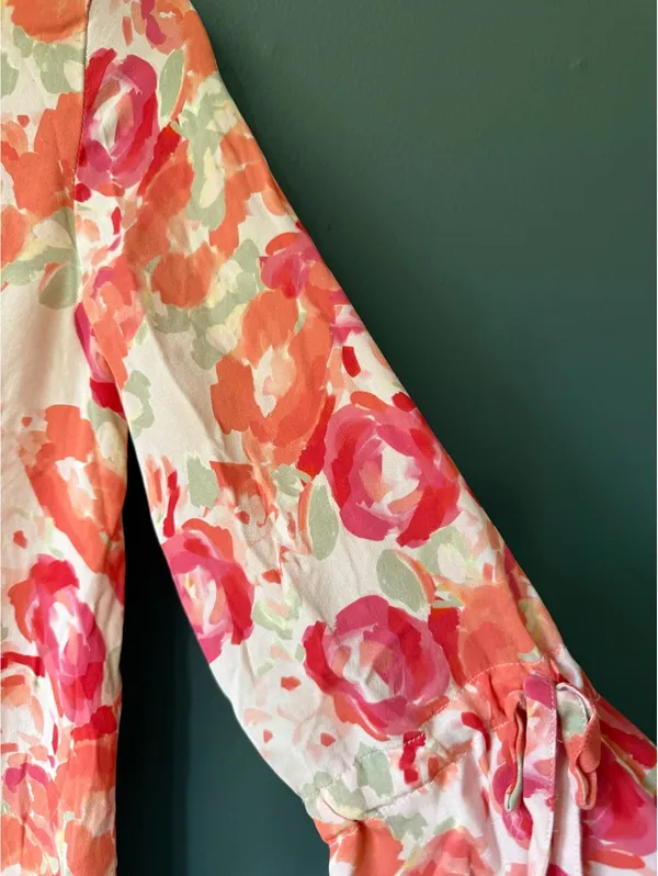 Tyler Böe Silk Floral Print Dress XS - Image 5