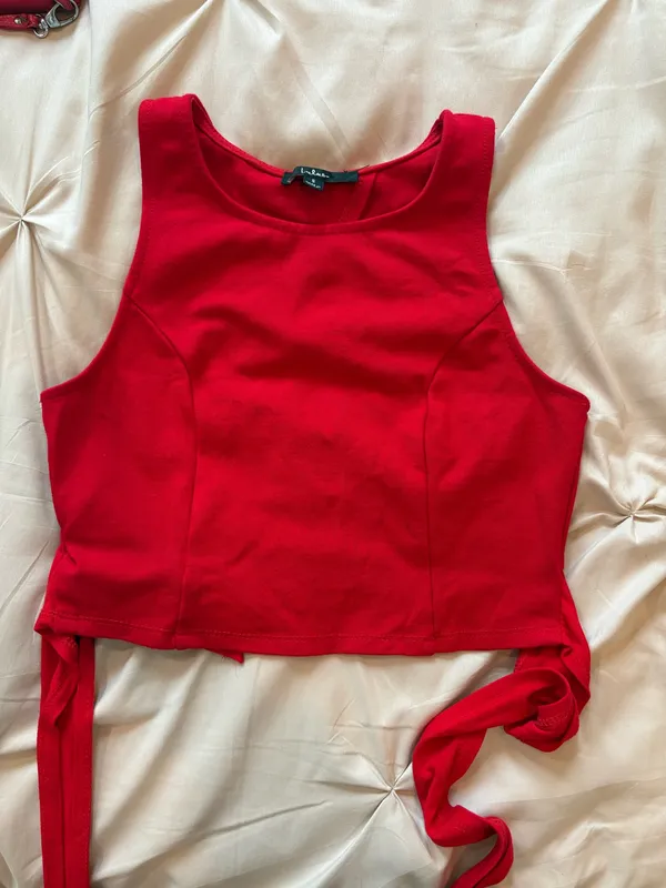 Tie back cropped top  - Image 4
