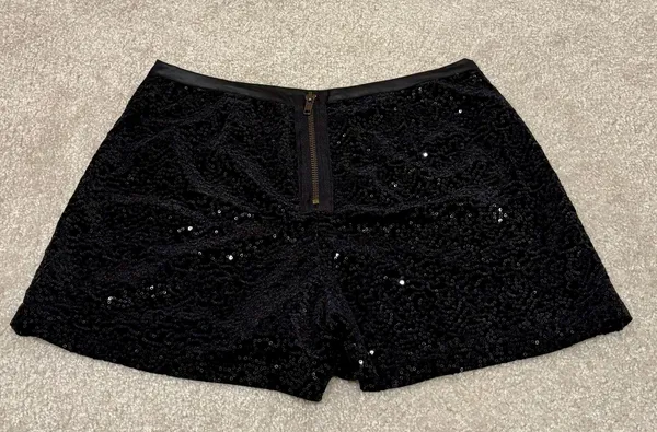 Mimi Chica Sparkly Black Shorts Size M - Image 2