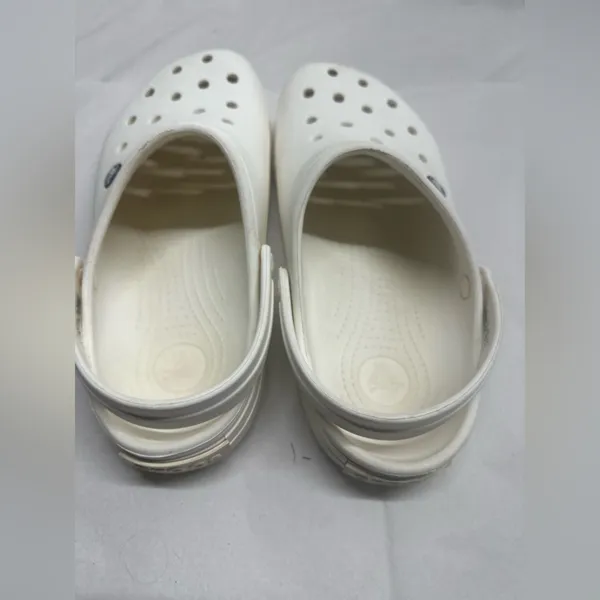 Crocs Classic Clog Sz: M:7/W:9 Bright Crisp White Lightweight Comfort Minimalist - Image 6