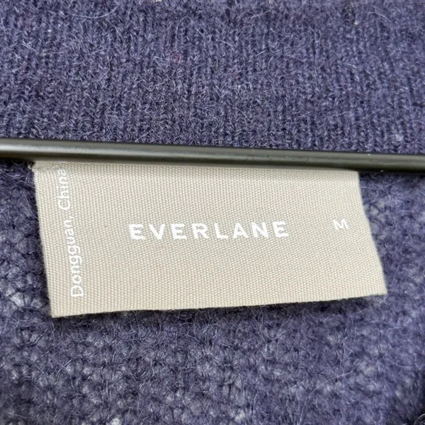 Everlane Alpaca Merino Wool Crewneck Pullover Sweater Navy Women’s Size Medium - Image 5