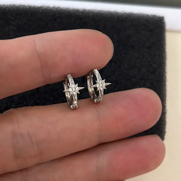13mm Small Star Hoop Earrings for Men Women Streetwear Punk Hip Hop Unisex Earrings - Image 6