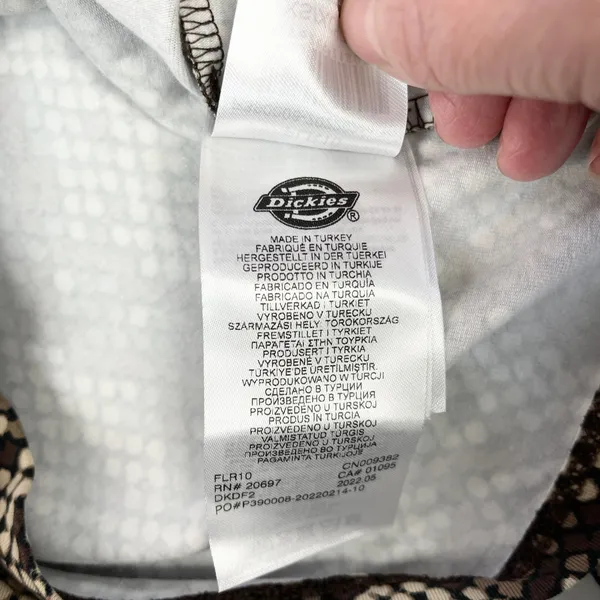 Dickies Women Camden Top XS Snake‎ Print Mock Neck Street Retro Activewear - Image 9