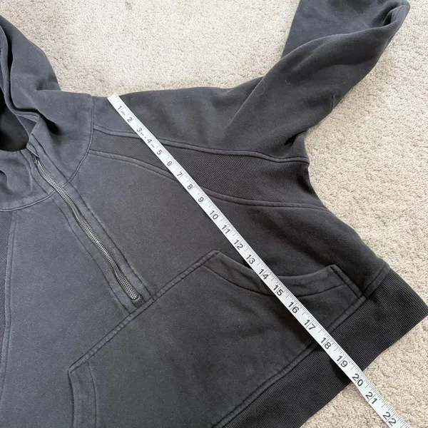 Lululemon Women’s Scuba Oversized 1/2 Zip Sweatshirt Hoodie Pullover Black M/L - Image 11